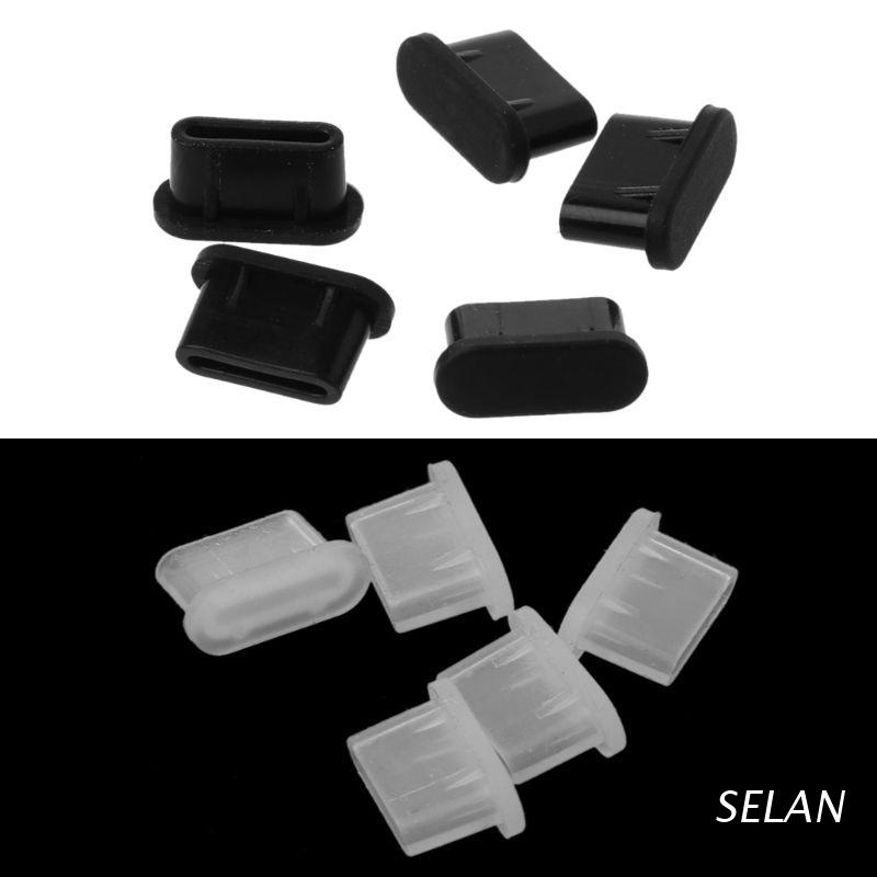 Set 5 Nắp Silicon Đậy Cổng Sạc Usb Type C Cho Điện Thoại Samsung Huawei