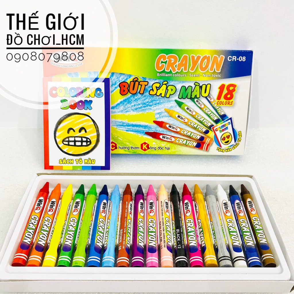 [HÀNG TỐT-18 MÀU] Bút sáp màu WINQ