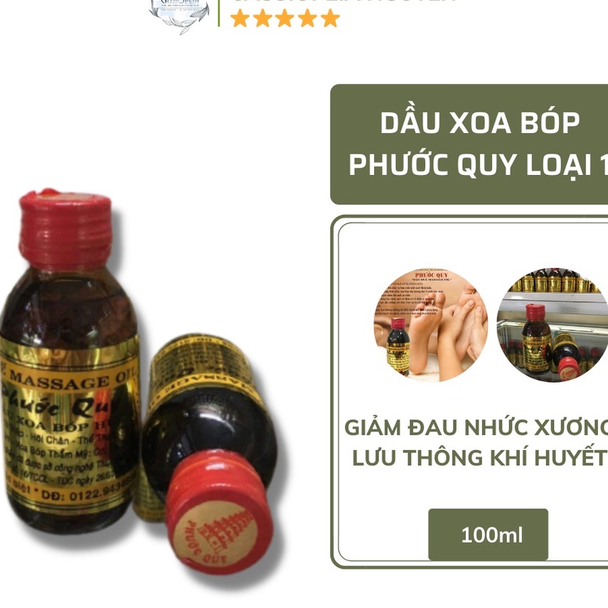 Dầu xoa bóp massage Huế Phước Quy