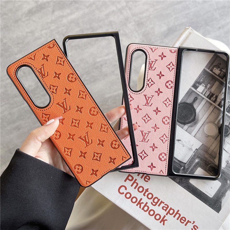 Ốp Điện Thoại Da PU Họa Tiết LV Thời Trang Sang Trọng Cho Samsung Galaxy Z Fold 3 Samsung Galaxy Z Fold 2