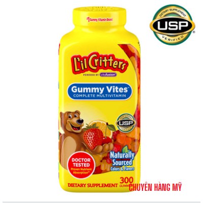 Kẹo Dẻo Bổ Sung Vitamin Cho Bé Lil Critters Gummy Vites 300 Viên - Nhập Khẩu Mỹ