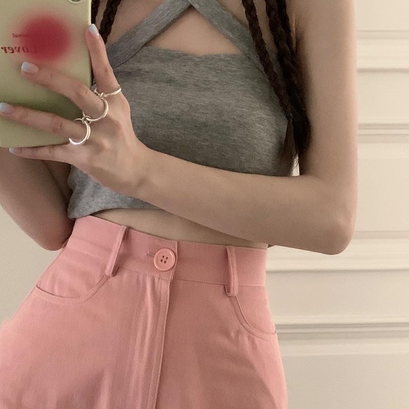 COZOK Chân Váy Xếp Ly Lưng Cao Dáng Ôm Kiểu Hàn Quốc Dễ Phối Đồ