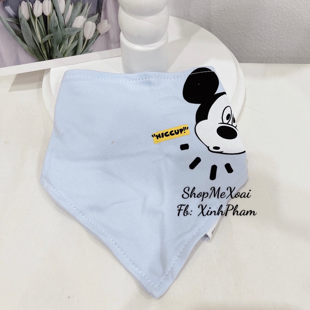 Yếm Quàng Cổ Mickey size 0 - 24M màu xanh họa tiết mickey