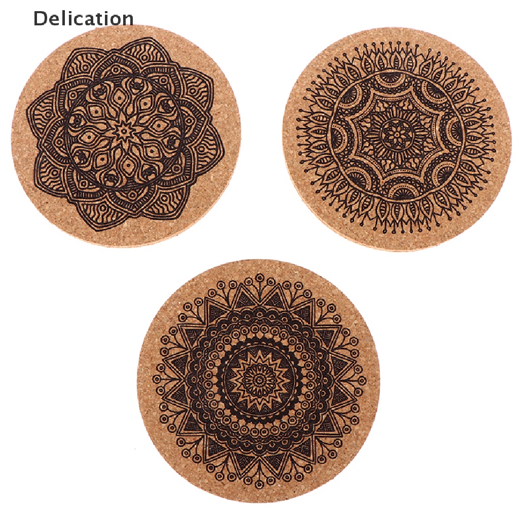 Bộ 12 Bút Kẻ Mắt Kính Hình Tròn Bằng Gỗ Mandala Kèm Tay Cầm