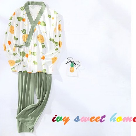 Kimono Nữ Mặc Nhà Cotton 🌱 Áo Choàng Mặc Ngủ 🌱 Áo Khoác Tắm Họa Tiết Xinh Xắn IV055 | BigBuy360 - bigbuy360.vn