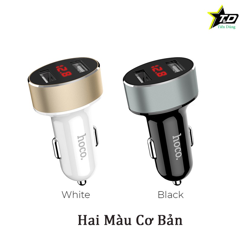 TẨU SẠC HOCO Z26 SẠC NHANH CÓ MÀN HÌNH HIỂN THỊ GỒM 2 CỔNG USB