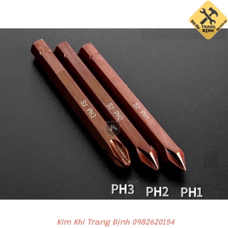 Mũi tô vít đóng PH3 đầu tù, ngắn dài - 1 chiếc