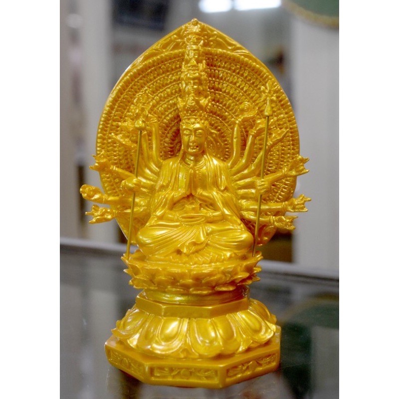 Tượng ngài thiên thủ thiên nhãn quan thế âm Bồ tát cao 16cm