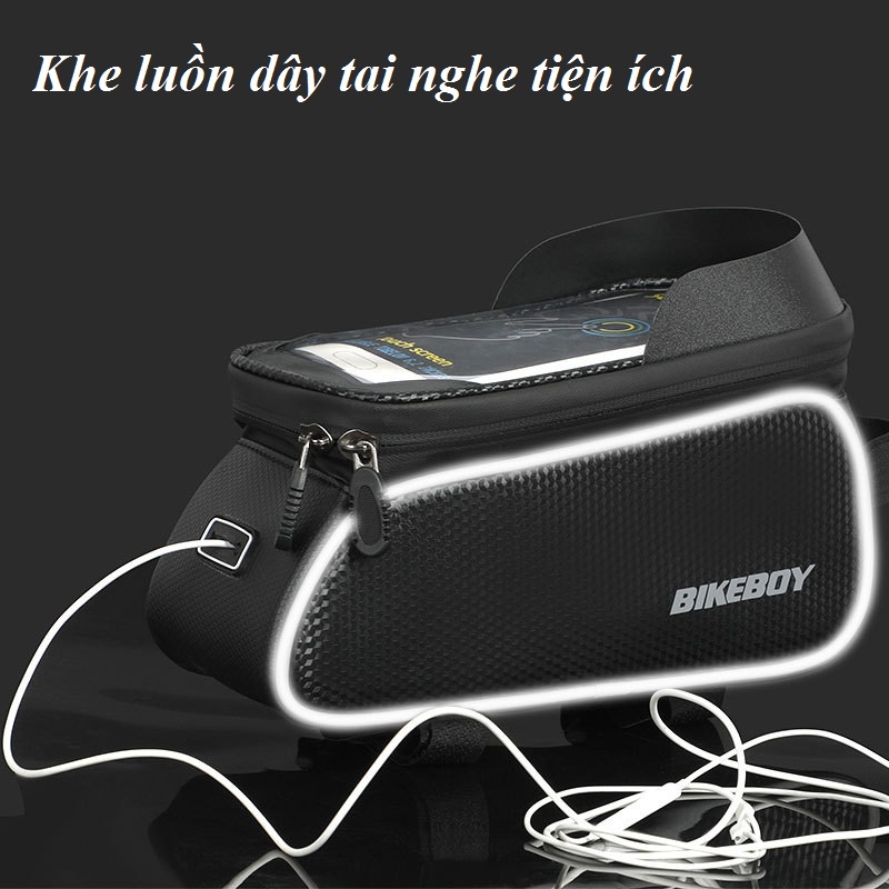 Túi Treo Sườn Xe Đạp Có Ngăn Đựng Điện Thoại Chống Nước BikeBoy - Túi Treo Ghi Đông Xe Đạp Thể Thao Dã Ngoại Leo Núi