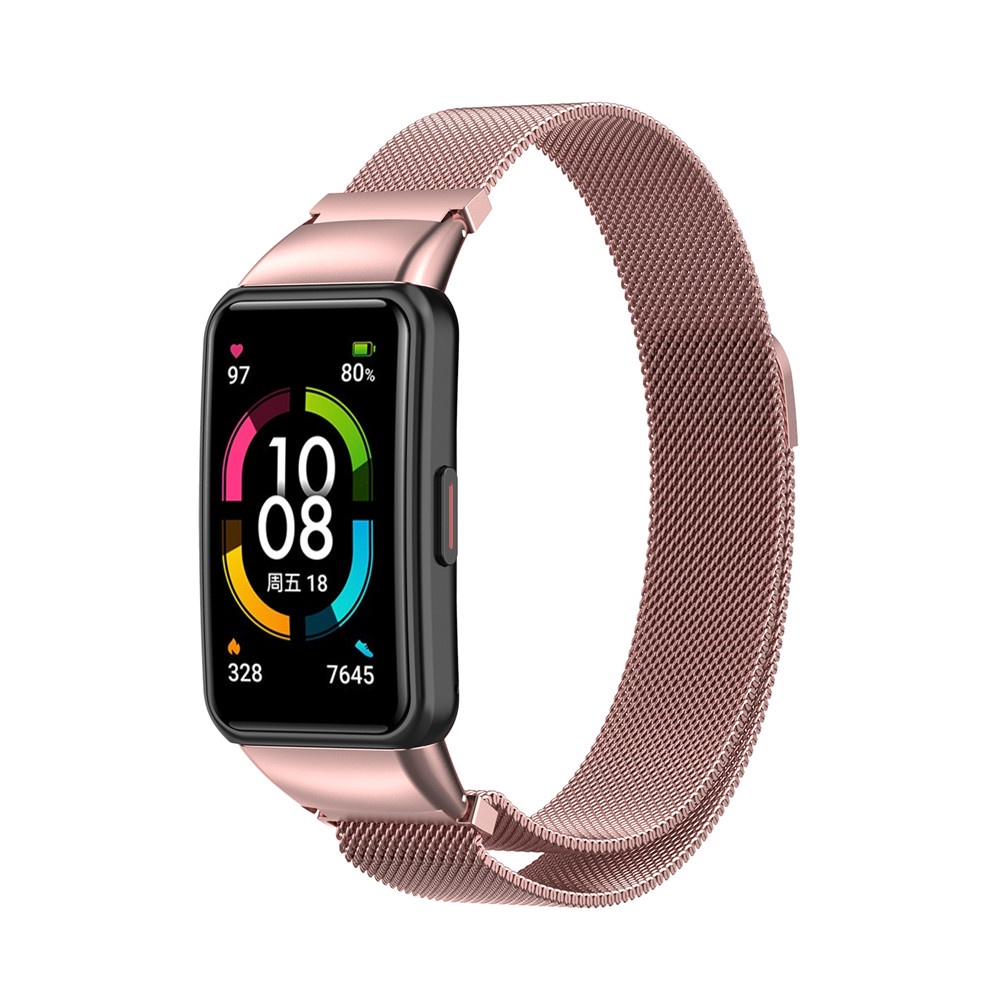 Dây đeo Milanese bằng thép không gỉ cho đồng hồ thông minh Huawei Band 6 Honor Band 6