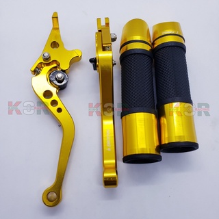 COMBO Bao tay cầm xe máy gù xéo rizoma, 2 Tay thắng phanh 6 số xe exciter/winner/sonic mẫu cao cấp, màu vàng