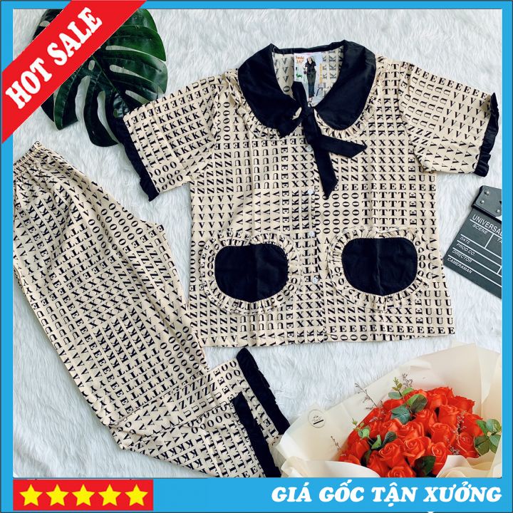 Đồ Ngủ Tiểu Thư Chất Lụa Hàn  Bộ Mặc Nhà Dễ Thương Mẫu Hot Nhất 2021