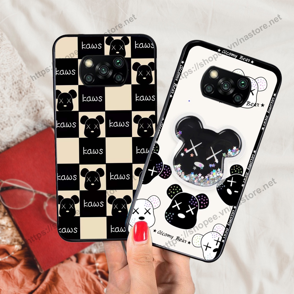 Ốp lưng Xiaomi Poco X3 / Poco X3 Pro trái tim họa tiết caro, mikey họa tiết beabrick kaws cute