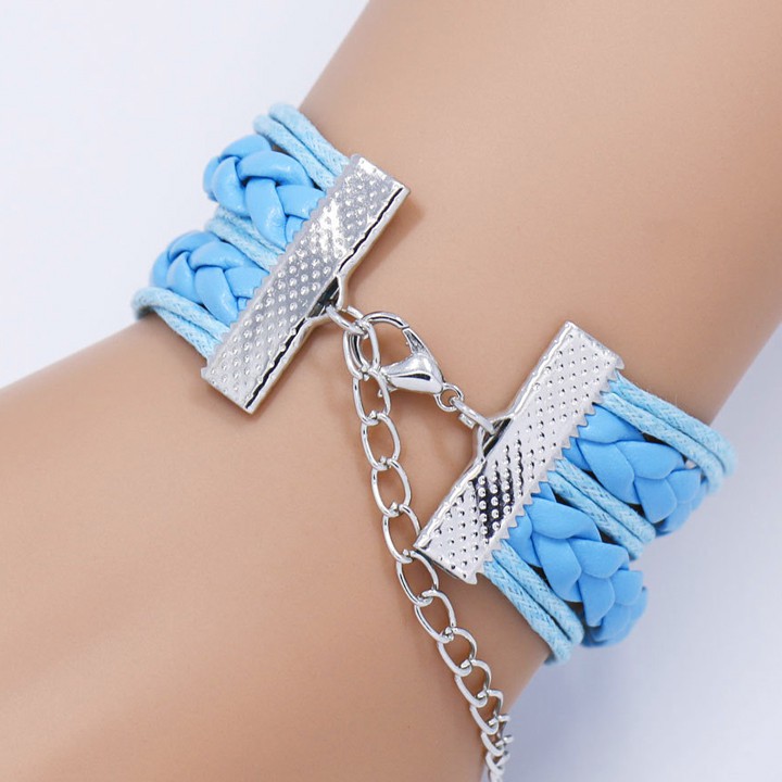Vòng tay Elsa cho bé bằng da bện phối nhiều dây cá tính BBShine – J040