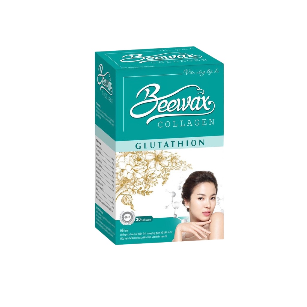 Viên Uống Trắng Da Tăng Cường Nội Tiết Tố Beewax Collagen Glutathion, dưỡng trắng toàn thân, giảm thâm nám, tàn nhang