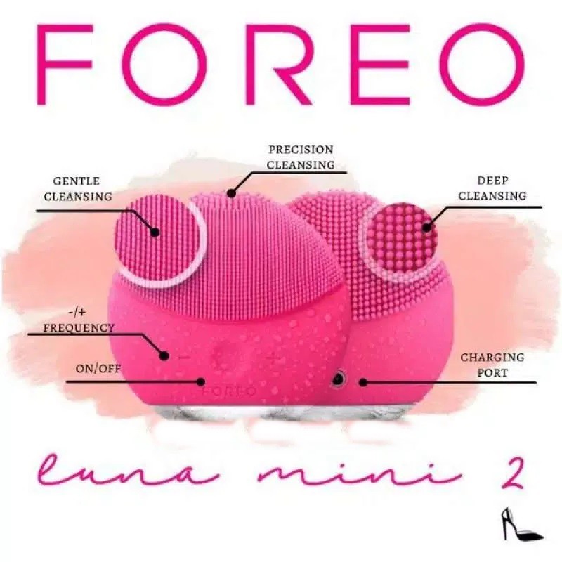 FOREO (Hàng Mới Về) Máy Rửa Mặt Rung Siêu Âm Loại Bỏ Mụn Đầu Đen Chống Lão Hóa Hiệu Quả Cho Da Mặt Luna Mini 2 ~