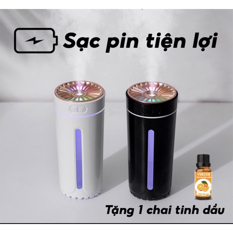 MÁY KHUẾCH TÁN TINH DẦU XE HƠI Ô TÔ BÀN LÀM VIỆC. MÁY PHUN SƯƠNG XÔNG TINH DẦU TẠO ẨM KHỬ MÙI TÍCH ĐIỆN 4H SANG TRỌNG