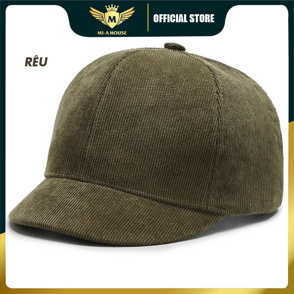 Mũ lưỡi trai lưỡi ngắn, mũ vành ngắn chất nhung tăm siêu rẻ đẹp thoáng mát nhiều màu