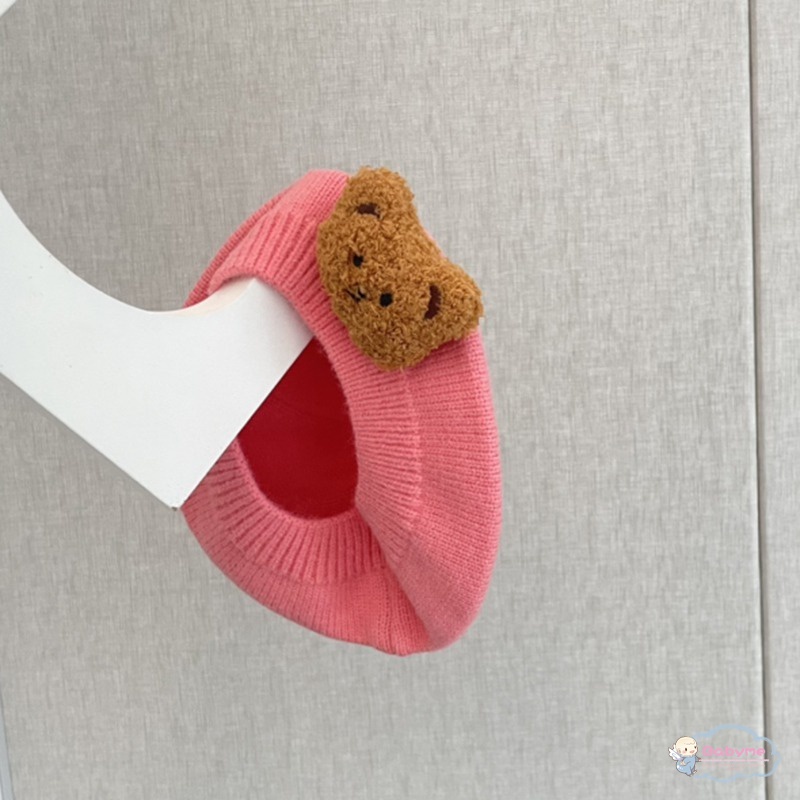 Mũ Len Beanie Hình Gấu Dễ Thương Cho Bé
