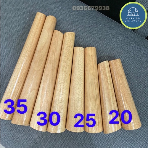 Chân gỗ dài 20cm, dùng làm chân ghế sofa, chân tủ....Đặc biệt tặng kèm pad sắt để gắn chân gỗ