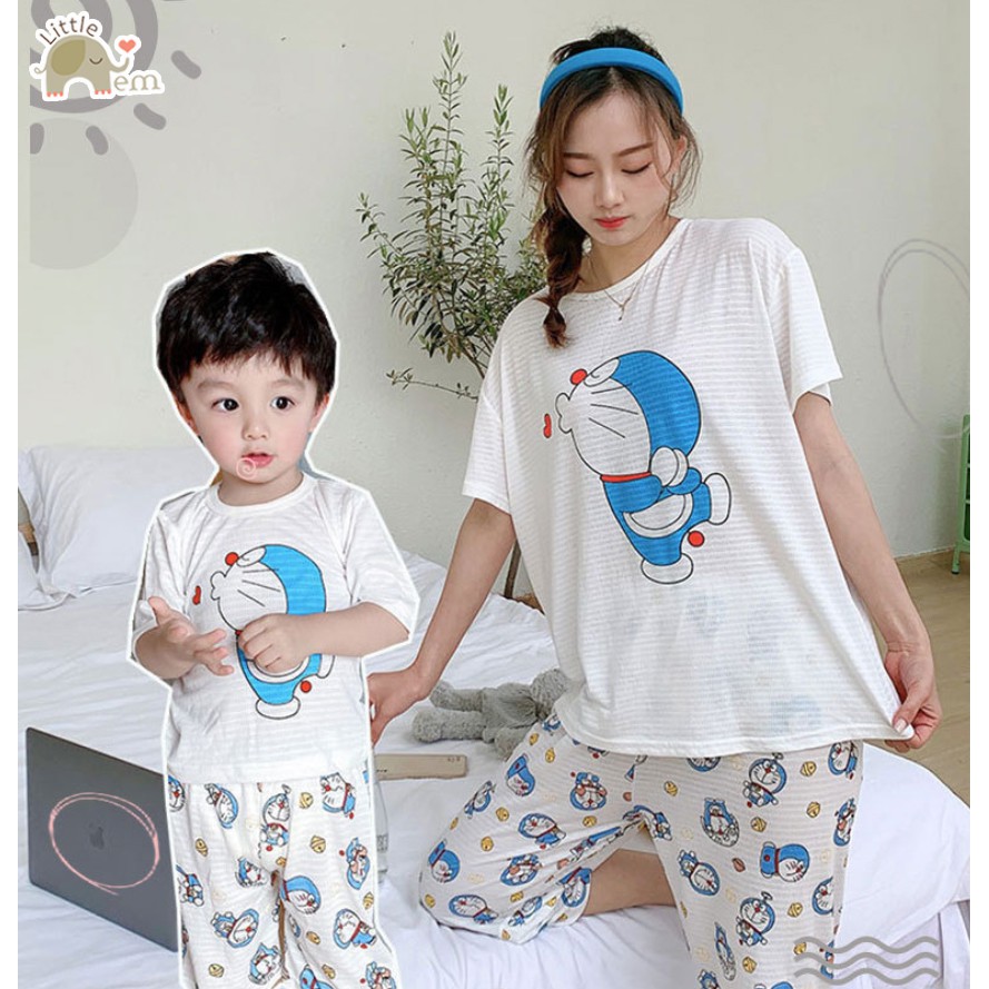 Bộ đồ đôi xuất Nhật lửng cho mẹ và bé (Có bán lẻ) NoBrandCotton