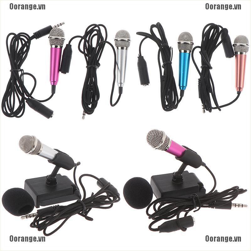 MT Portable 3.5mm Stereo Studio Mic KTV Karaoke Mini Microphone For Cell Phone PC BH