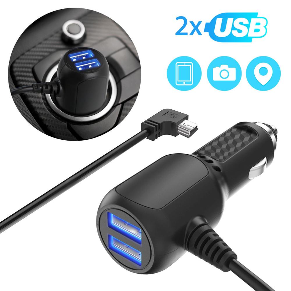 Dây nguồn cam hành trình xe hơi - tich hợp 2 cổng sạc USB