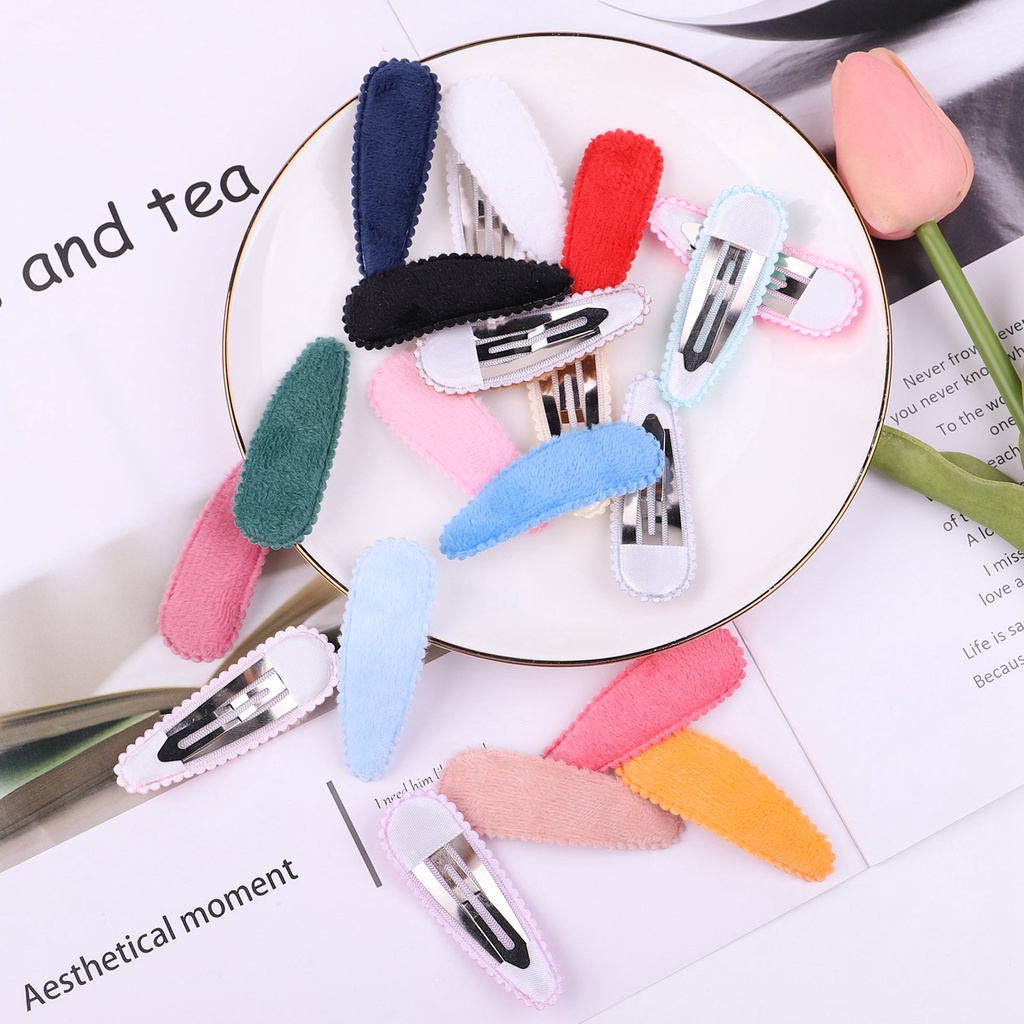 Set 2 kẹp tóc KIDSBOWS vải nhung màu sắc xinh xắn thời trang cho bé gái