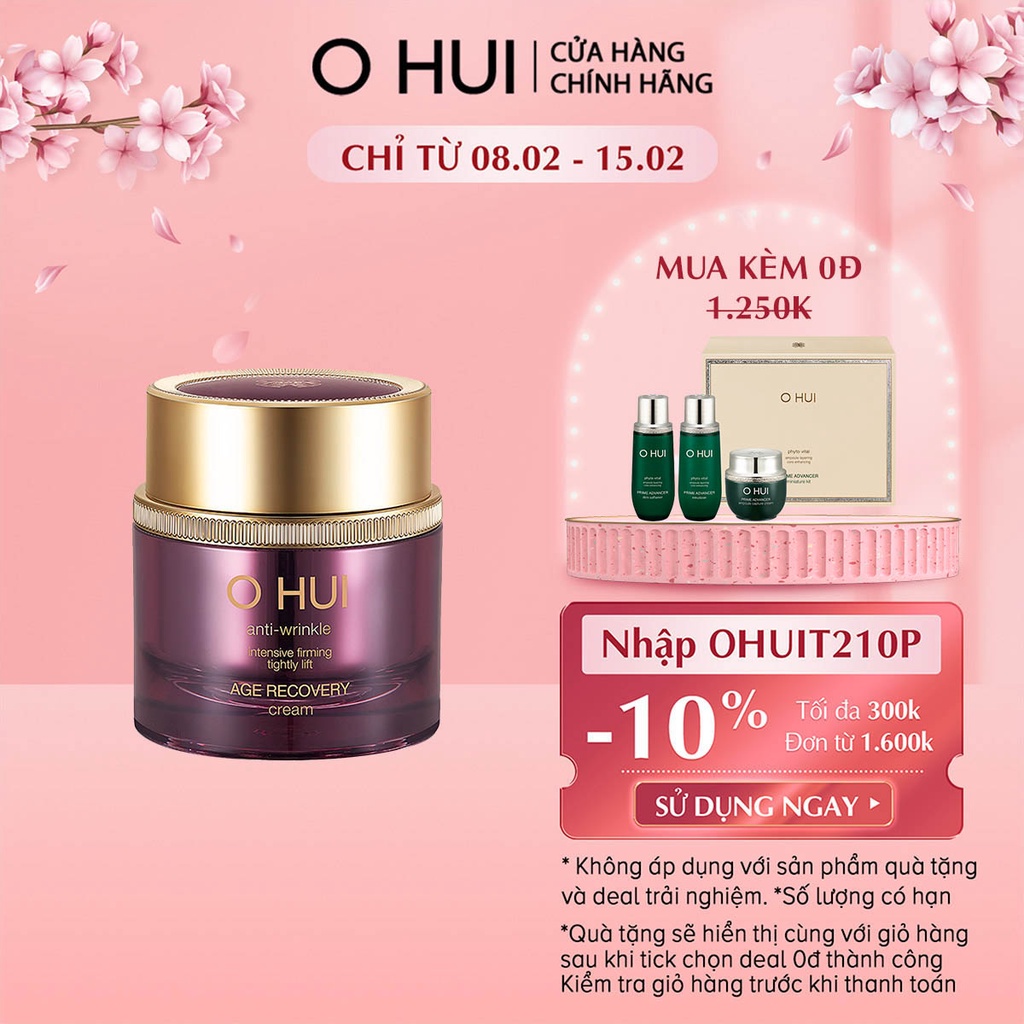 [Mã COSLUX04 giảm 120K]Kem dưỡng collagen tăng cường đàn hồi da OHUI Age Recovery Cream 50ml