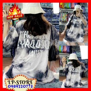 [Tặng Quà] Áo Thun Tay Lỡ Unisex - Áo Thun Nam Nữ Form Rộng Loang Màu TSUN Siêu Hot - LP.STORE
