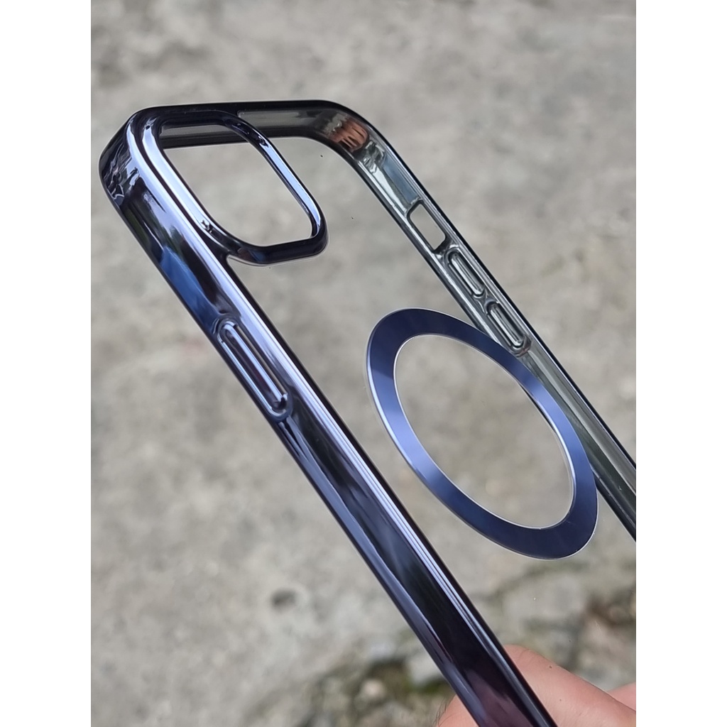 Ốp lưng ToTu hỗ trợ sạc Magsafe cho iPhone 14 Pro Max, 14 Plus, 14 Pro, 14 lưng trong cứng viền màu siêu đẹp