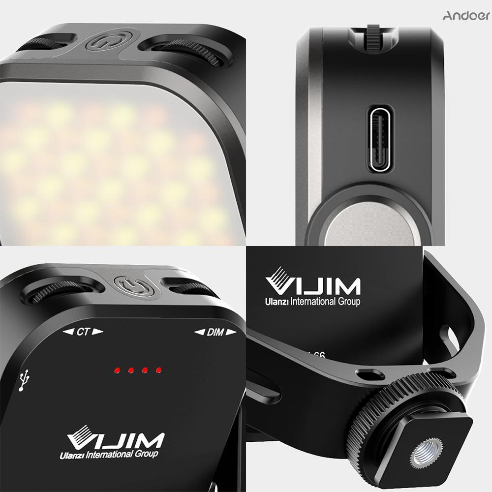 Đèn Led Trợ Sáng Mini Vijim Vl66 6w Cri95 2500k-6500k 2000mah Có Thể Sạc Lại Kèm Giá Đỡ Chữ U | BigBuy360 - bigbuy360.vn