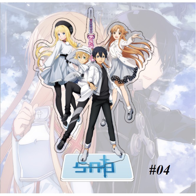 Standee mica nhân. vật sword art online