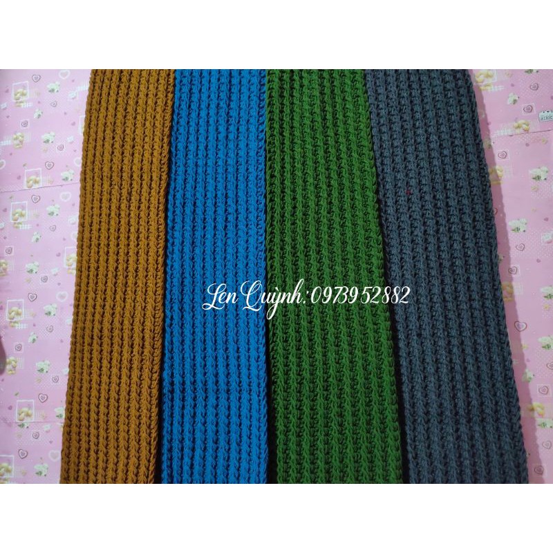 Khăn len đan tay, Khăn len handmade - kiểu đan vặn thừng 2 mặt độc đáo - quà tặng handmade