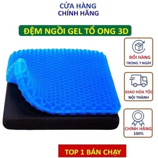 Đệm Ngồi 2 Lớp 3D Thoáng Khí - Nệm Lót Ghế Cao Su Non