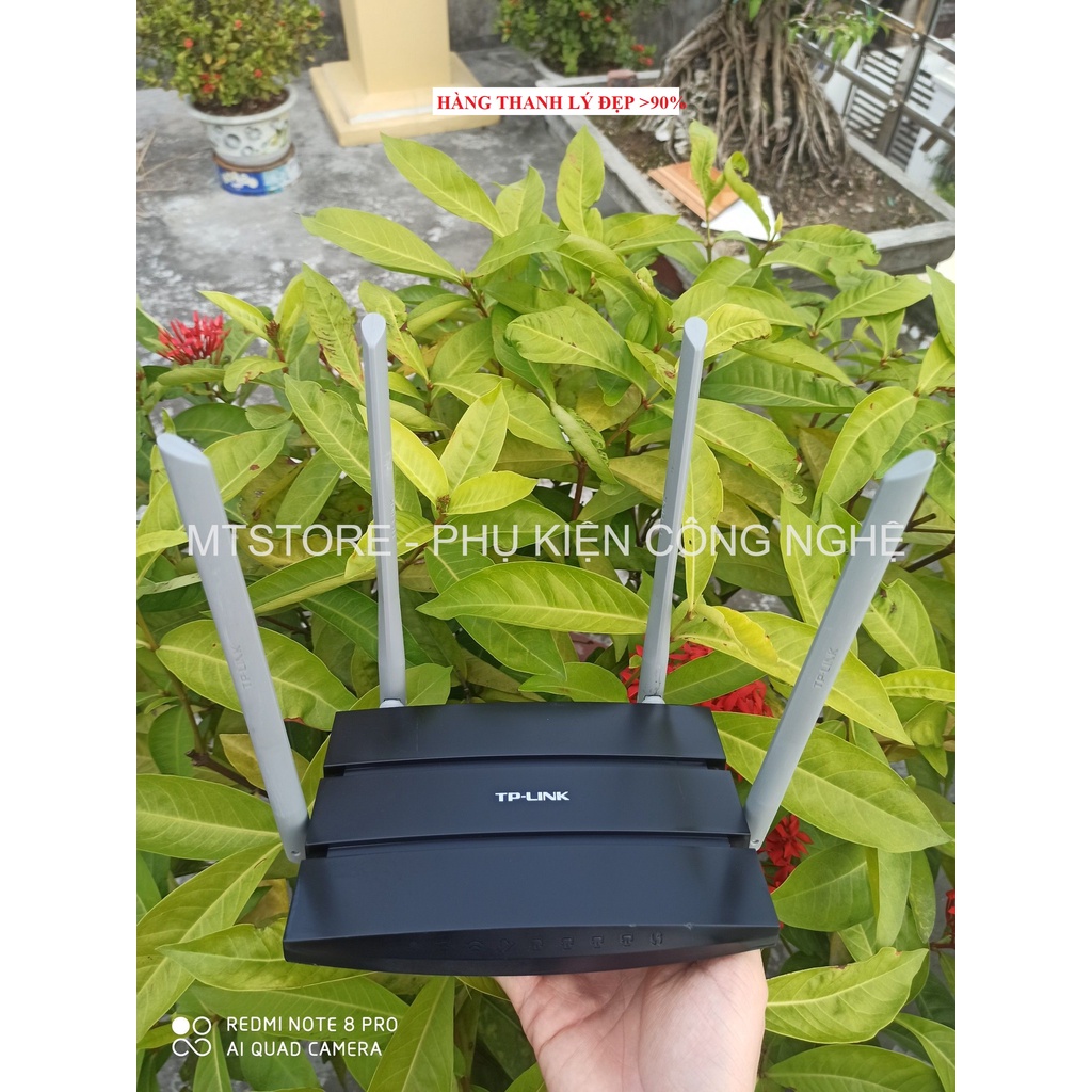 Bộ phát wifi TPLINK 4 râu băng tần kép chuẩn AC 1200 Mbps sóng xuyên tường, Modem wifi - Like New 95% | BigBuy360 - bigbuy360.vn