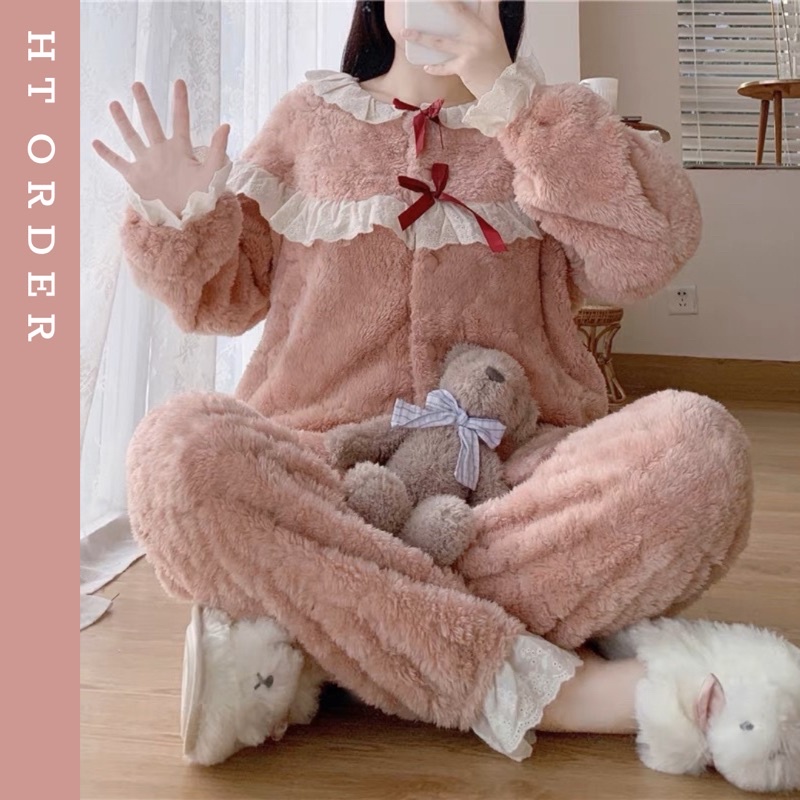 ORDER_Bộ Ngủ Bông Dễ Thương Ulzzang_N59