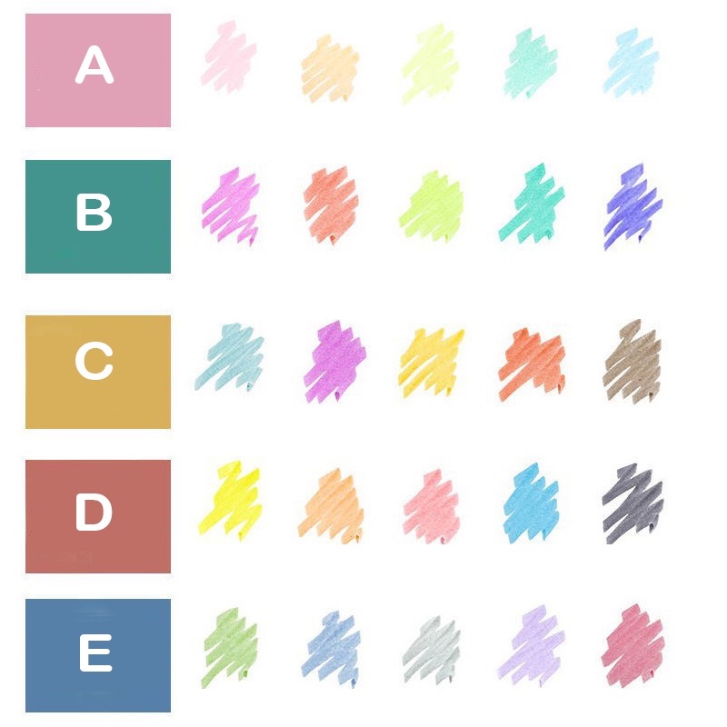 Bút đánh dấu 2 đầu có 25 màu sắc khác nhau tùy chọn