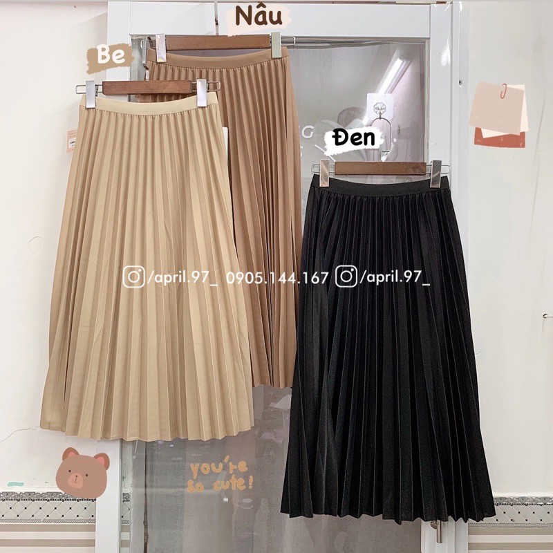 [HÌNH THẬT] Chân váy midi dập li | BigBuy360 - bigbuy360.vn
