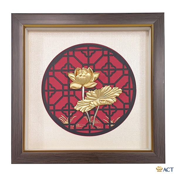 Tranh Hoa Sen dát vàng 24k ACT GOLD ISO 9001:2015