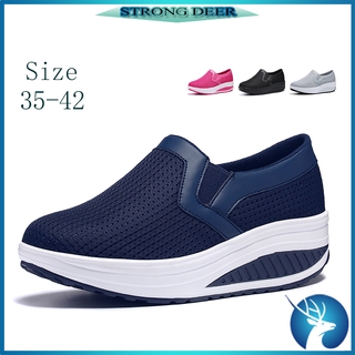 [Mã FATREND0901 giảm đến 30k đơn từ 99k] 【Strong Deer】Giày đế dày phong cách thể thao thời trang năng động cho nữ