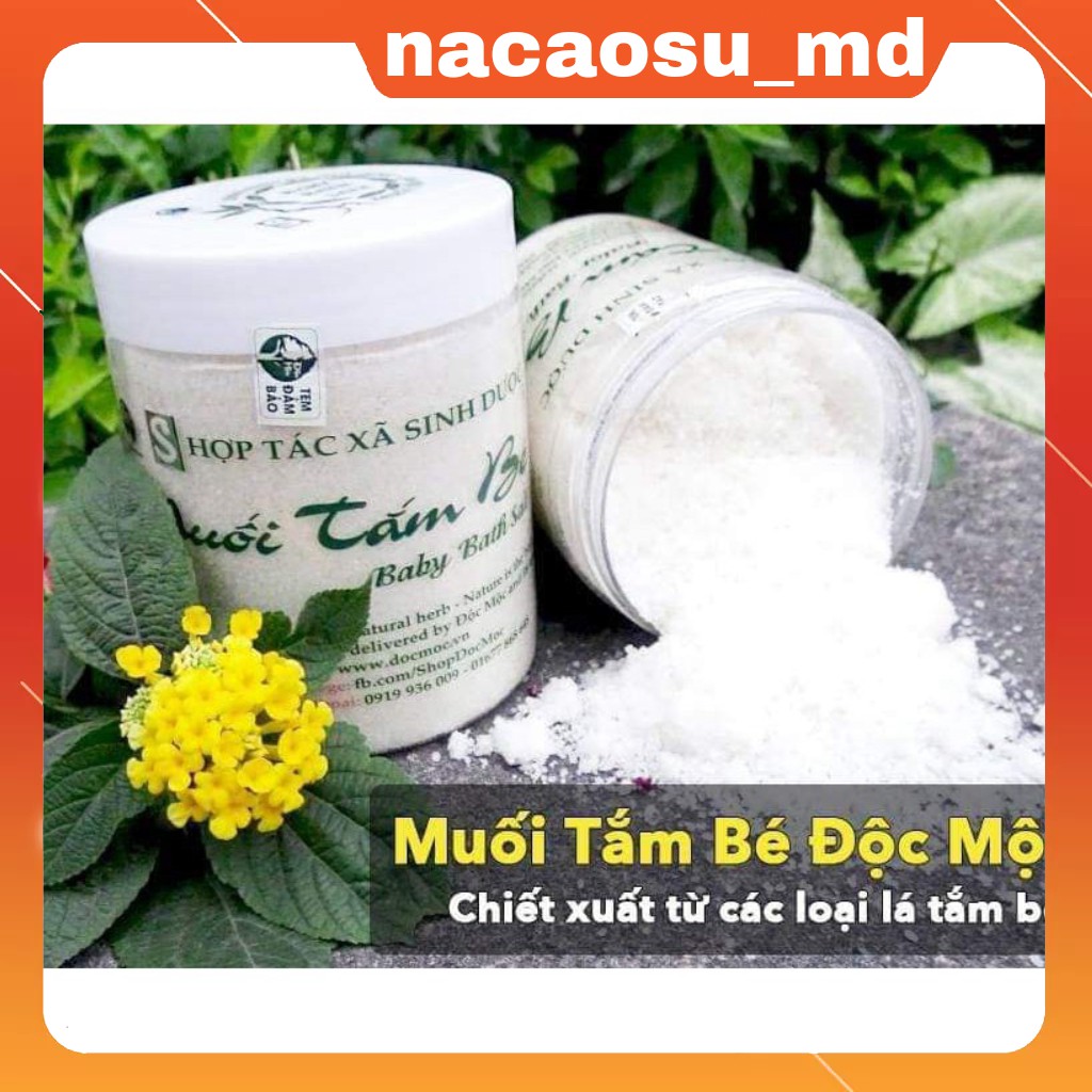 MUỐI TẮM BÉ SINH DƯỢC ĐỘC MỘC + Muối tăm bé thảo dược , Tắm sạch rôm sảy, mề đay tràm sữa