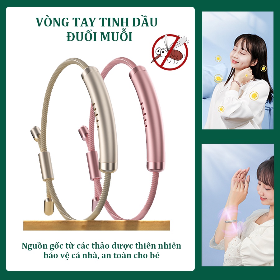 Vòng tay chống muỗi và côn trùng Hương tinh dầu Cho người lớn và trẻ nhỏ Xịt đuổi muỗi Máy bắt muỗi
