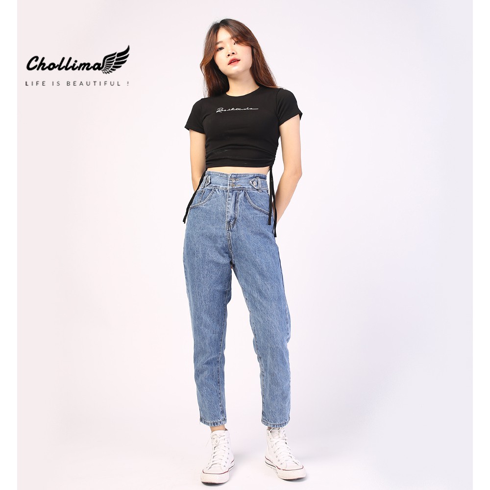 Quần baggy jeans nữ Chollima form rộng 2 bách nhọn QD015 ulzzang phong cách hàn quốc | BigBuy360 - bigbuy360.vn
