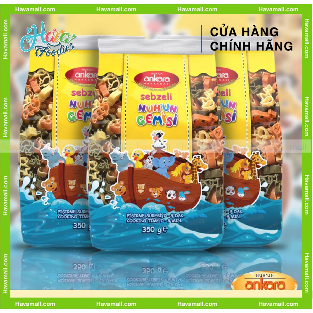 [HÀNG CHÍNH HÃNG] Nui Hình Thú Rau Củ Ankara 350gr