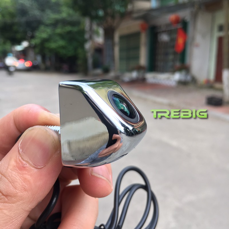 Camera lùi ô tô AHD góc rộng, vỏ kim loại chrome sáng bóng, ống kính lồi, độ nét cao, camera AHD inbox trebig BH 6 tháng