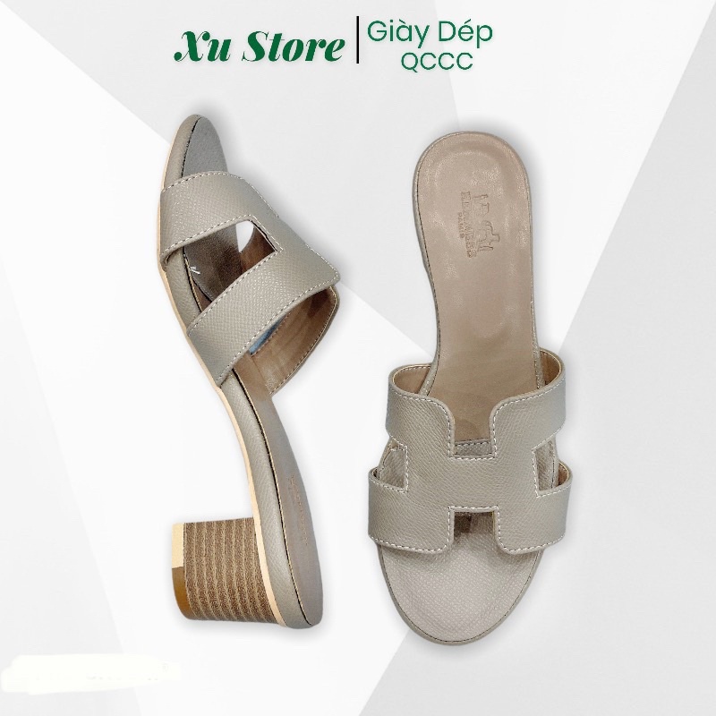 Dép HM Gót 5cm , dép chữ H sang chảnh đi êm chân mang cảm giác thoải mái phù hợp cho mọi lứa tuổi . - Hàng nhập khẩu