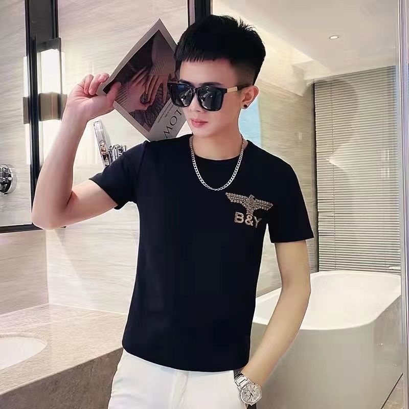 Áo nam Ngắn Tay Cổ Tròn Thời Trang Hàn