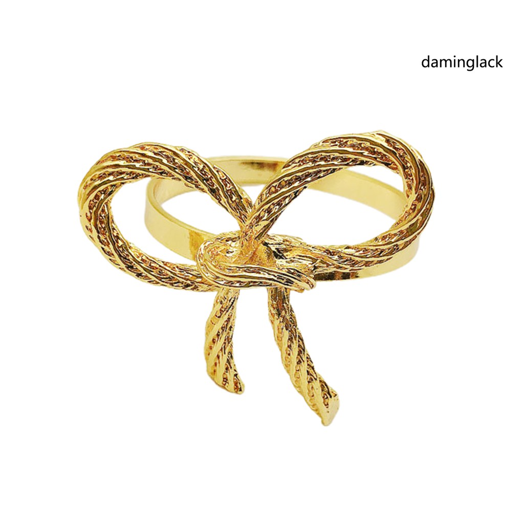 Bộ 6 Giá Đỡ Khăn Ăn Thắt Nơ Đơn Giản Dùng Trang Trí Bàn Tiệc Cưới