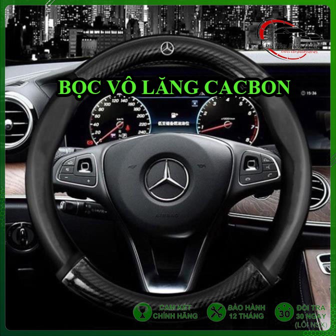 Bọc vô lăng carbon có logo theo hãng xe - có video thật ở cuối